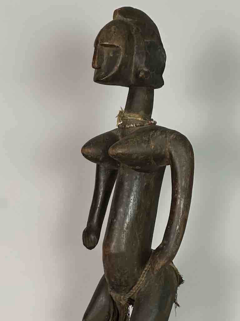 Vintage Standing Bambara Woman Spirit Statue | 28" - Mali