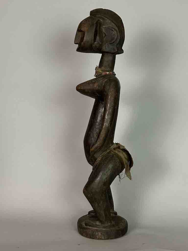 Vintage Standing Bambara Woman Spirit Statue | 28" - Mali