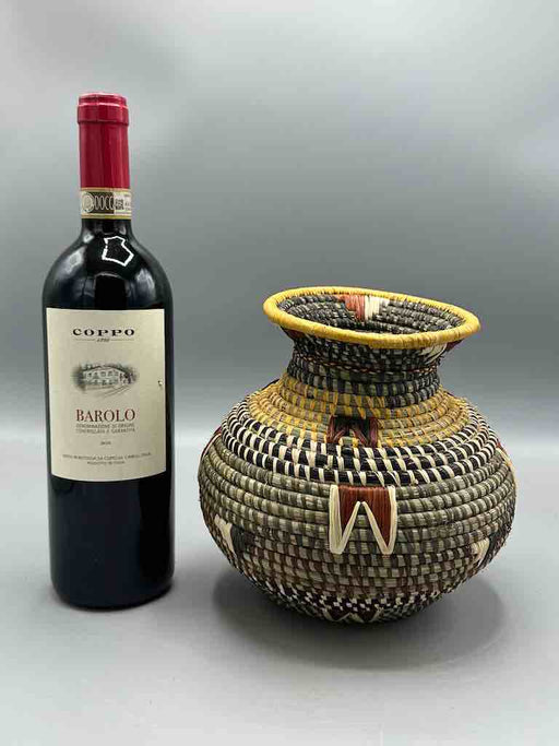 Large Batwa Vase Shape Raffia Basket