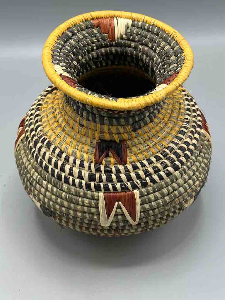 Large Batwa Vase Shape Raffia Basket