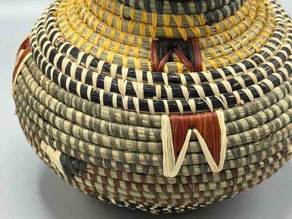 Large Batwa Vase Shape Raffia Basket