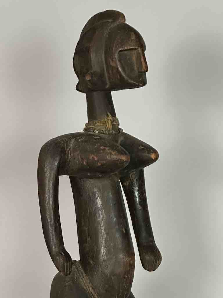 Vintage Standing Bambara Woman Spirit Statue | 28" - Mali