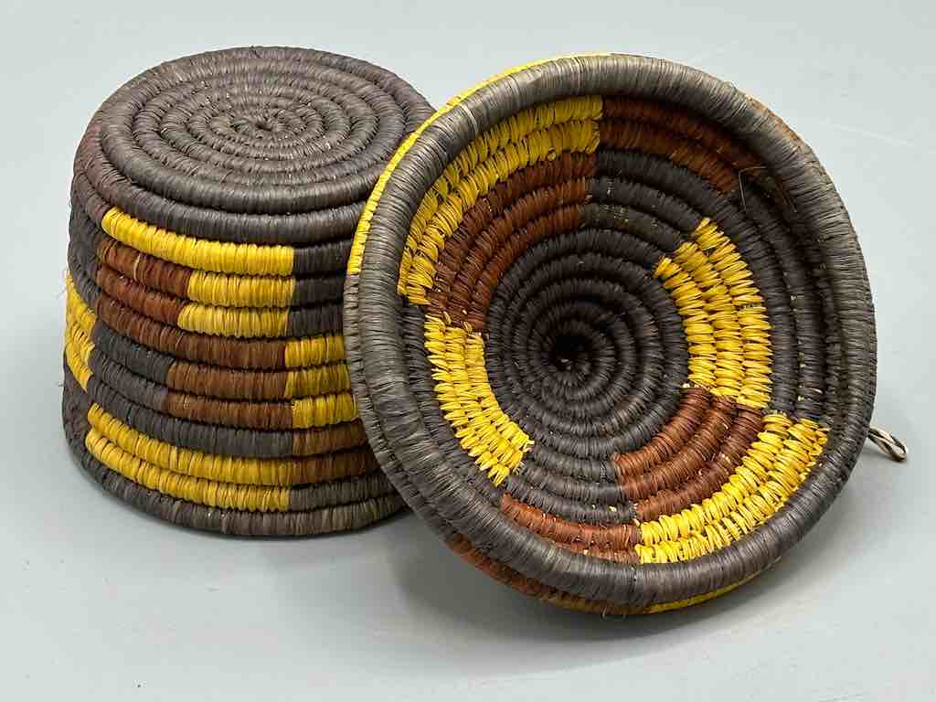 Small Batwa Covered Raffia Basket