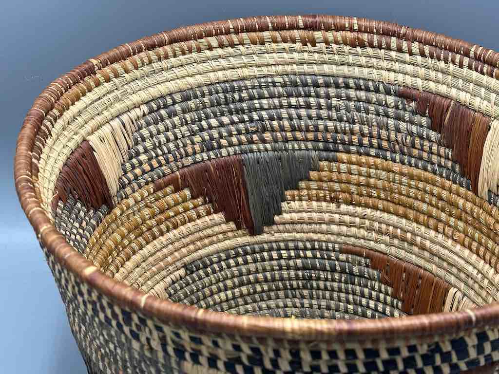 Large flared-top Batwa basket