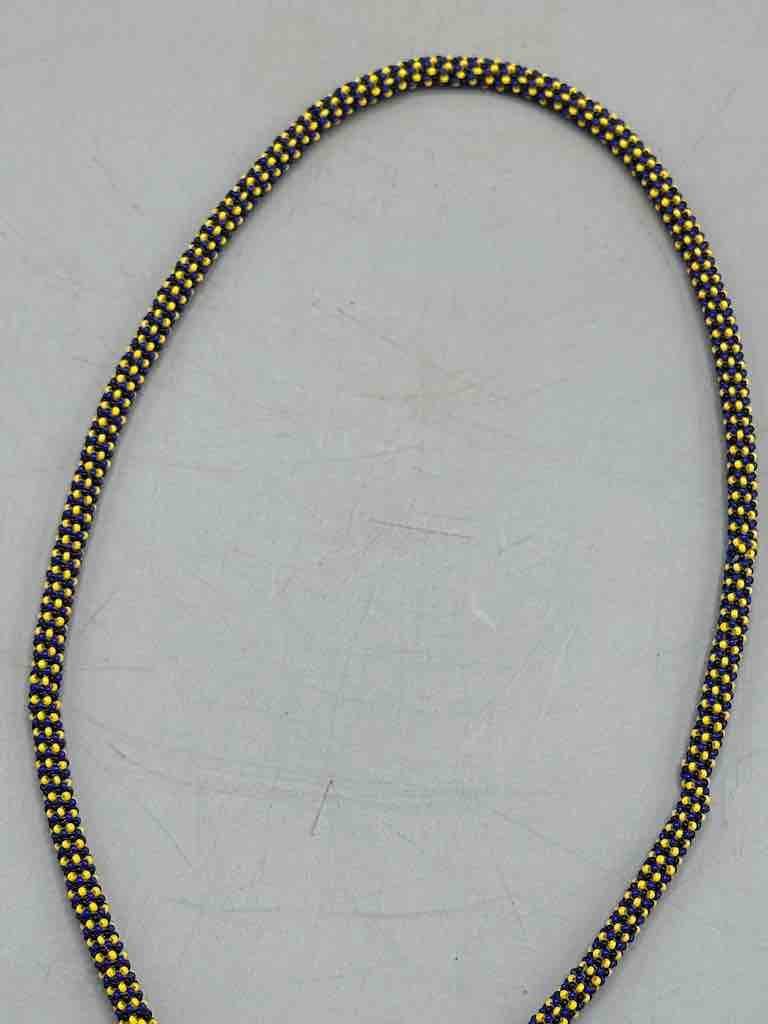 Colorful Patterned Fully Beaded Necklace Choker - Togo