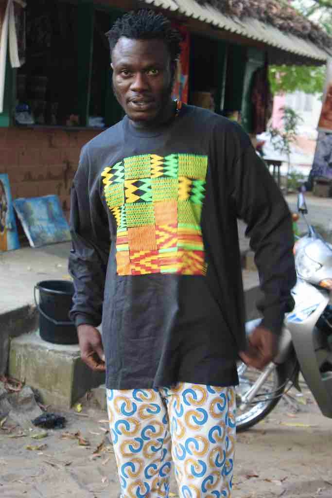 African Green Kente Cloth Design Natural 100% Cotton T-Shirt