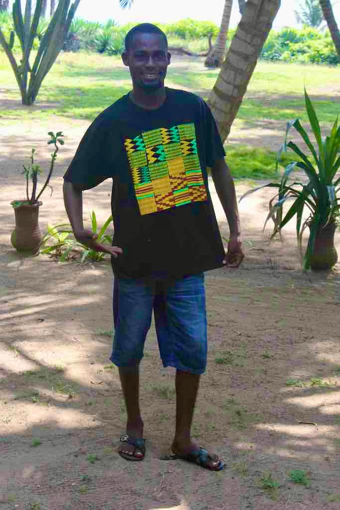 African Green Kente Cloth Design Natural 100% Cotton T-Shirt