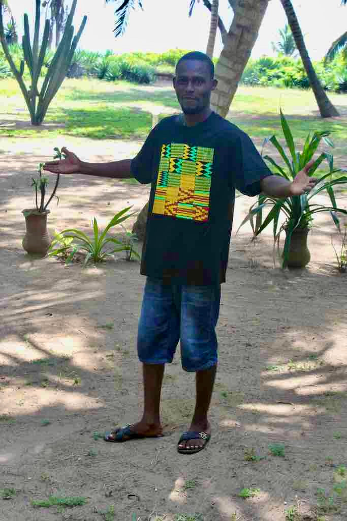 African Green Kente Cloth Design Natural 100% Cotton T-Shirt