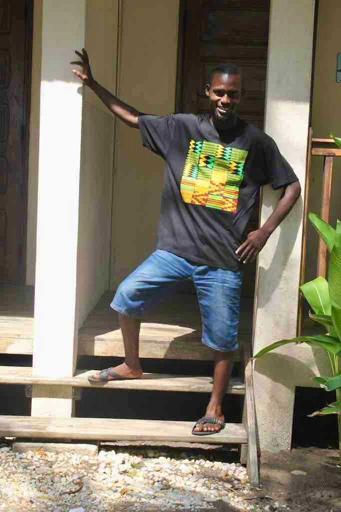 African Green Kente Cloth Design Natural 100% Cotton T-Shirt