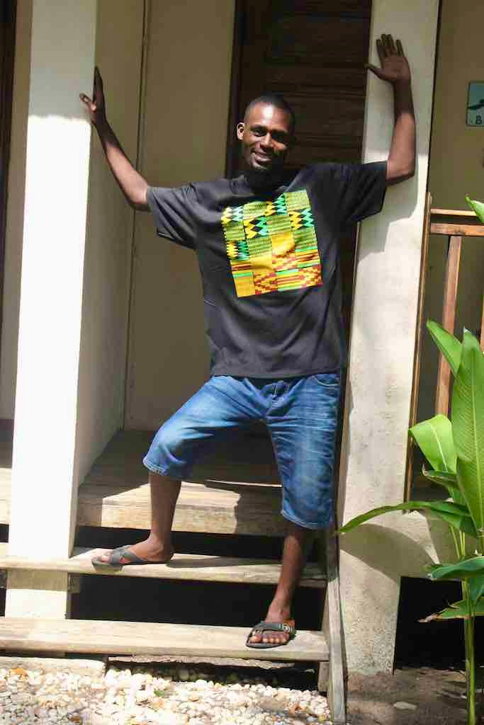 African Green Kente Cloth Design Natural 100% Cotton T-Shirt