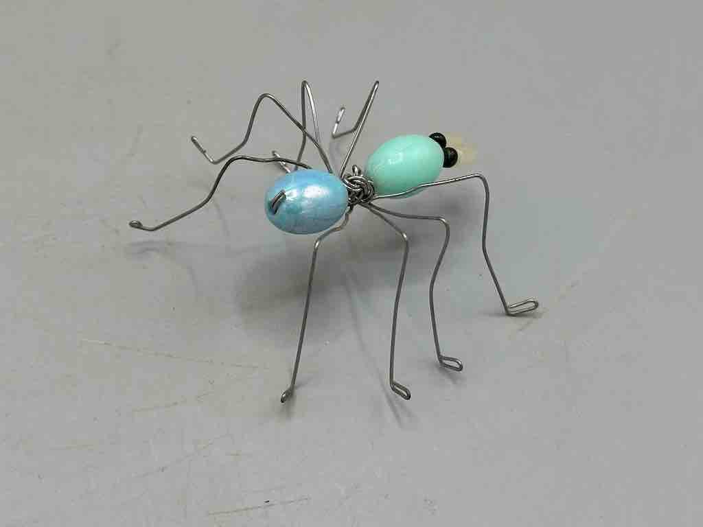 Beaded Wire Decor African Small Pastel Spider Insect