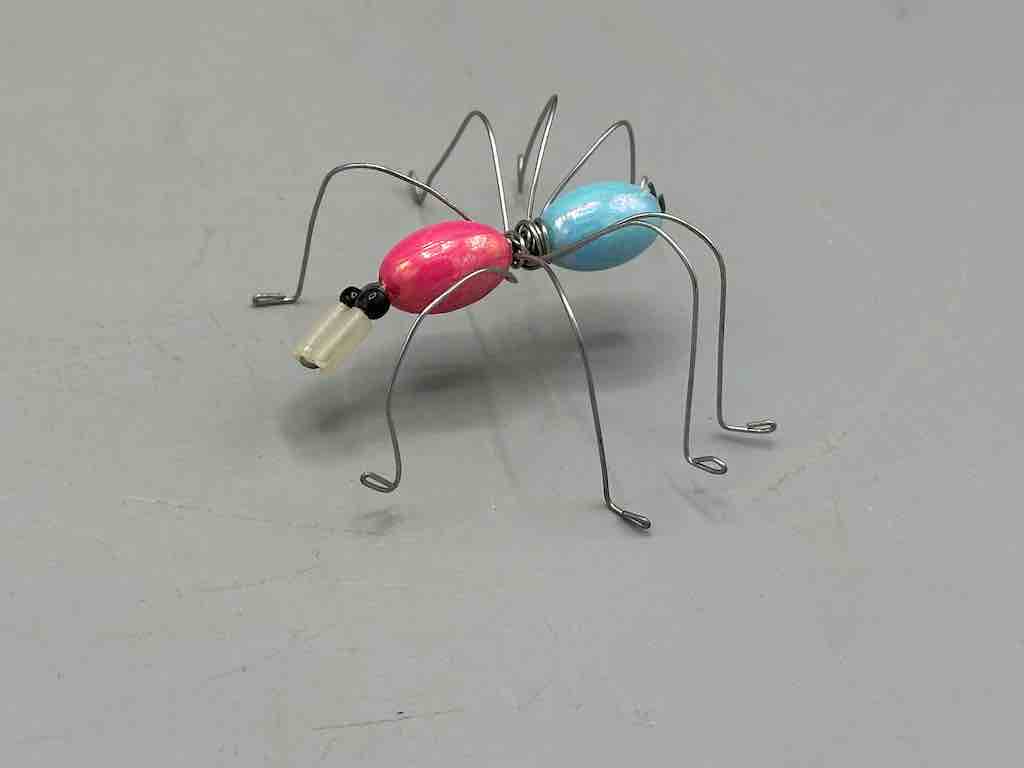 Beaded Wire Decor African Small Pastel Spider Insect