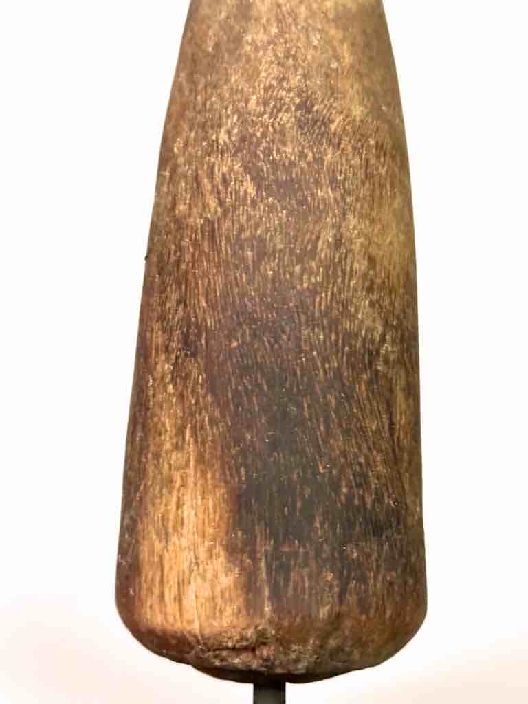 Very Old Used Phallic Motif Pestle, on Base - Ivory Coast