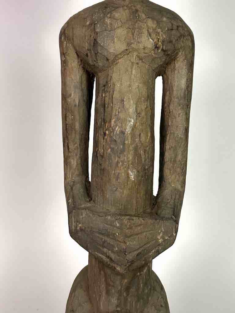 Vintage Bamana Exaggerated Genitalia Male Statue - Mali