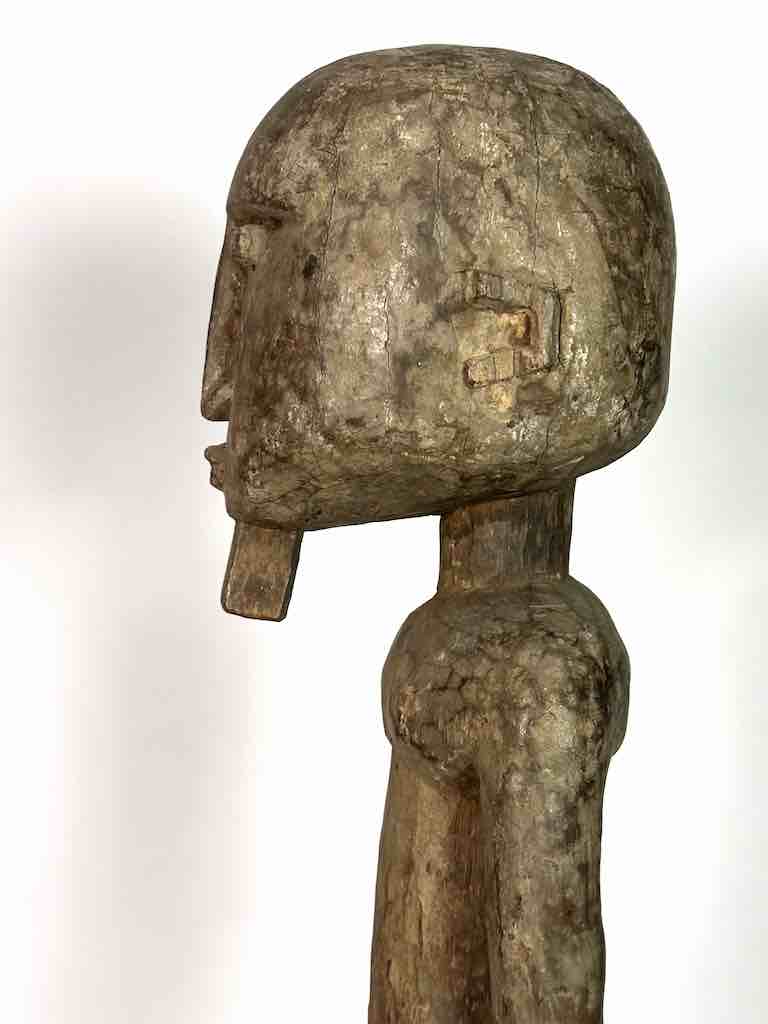 Vintage Bamana Exaggerated Genitalia Male Statue - Mali