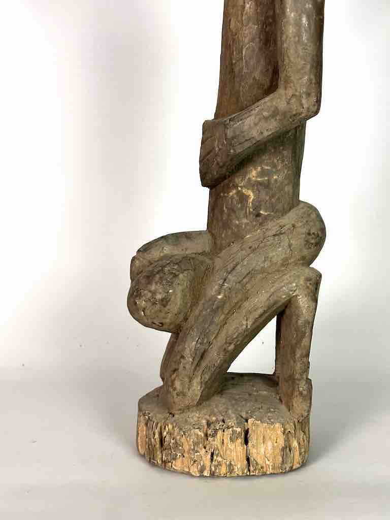 Vintage Bamana Exaggerated Genitalia Male Statue - Mali