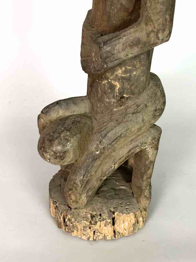 Vintage Bamana Exaggerated Genitalia Male Statue - Mali