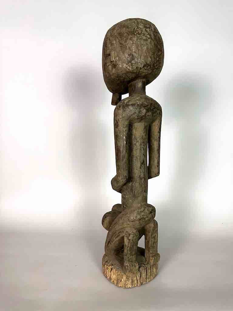 Vintage Bamana Exaggerated Genitalia Male Statue - Mali