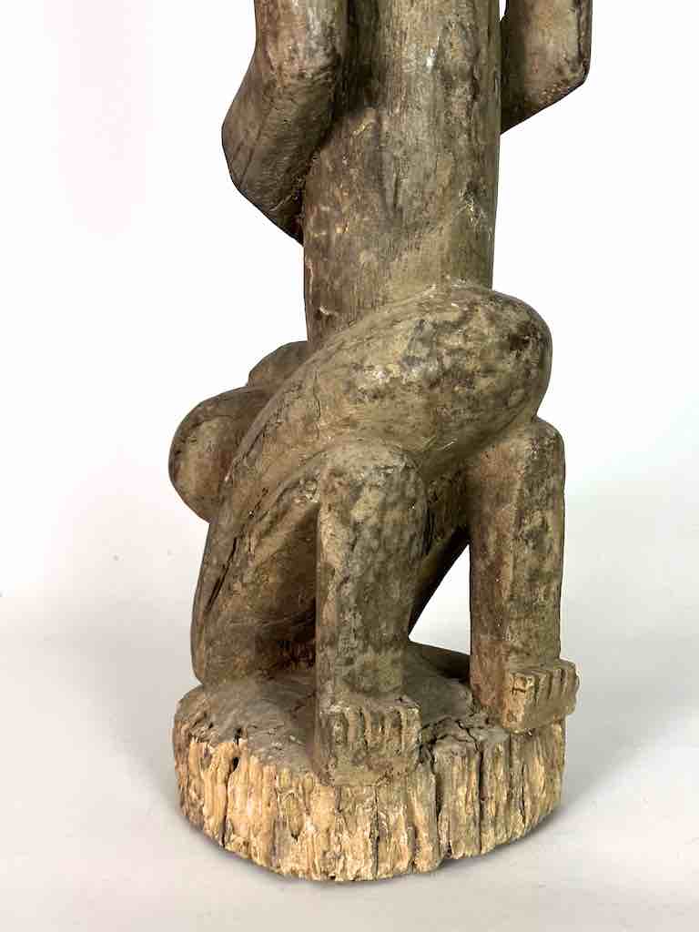 Vintage Bamana Exaggerated Genitalia Male Statue - Mali