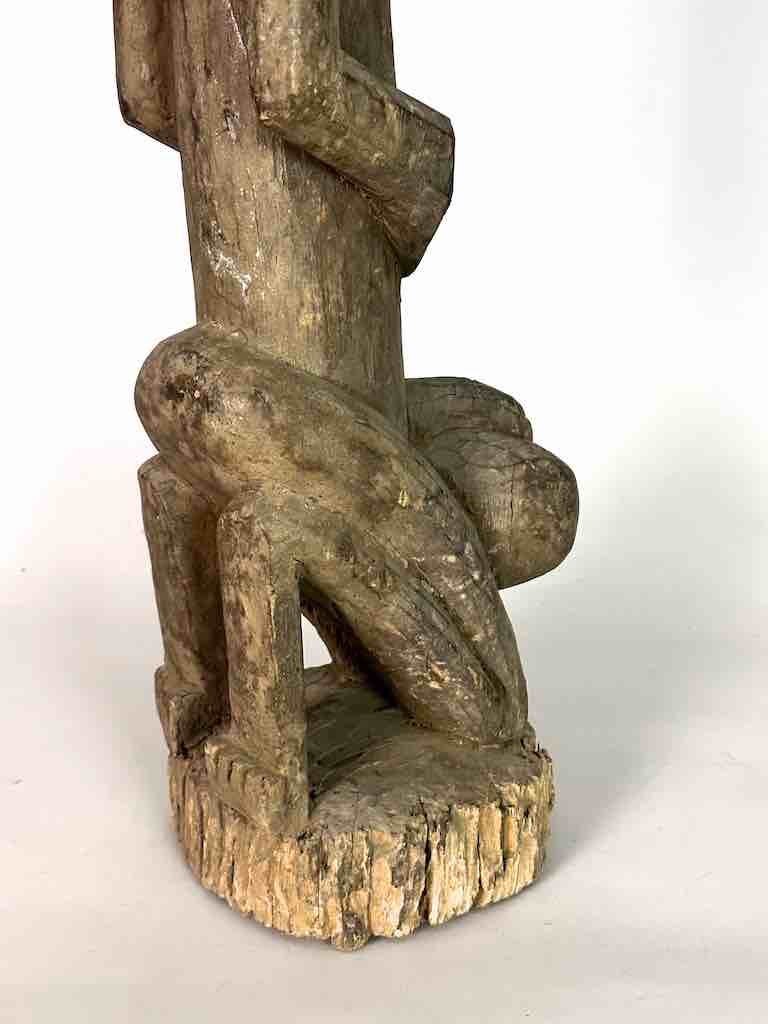 Vintage Bamana Exaggerated Genitalia Male Statue - Mali