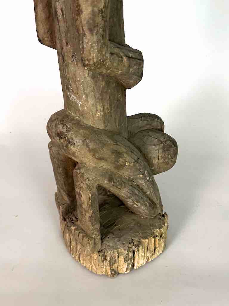 Vintage Bamana Exaggerated Genitalia Male Statue - Mali