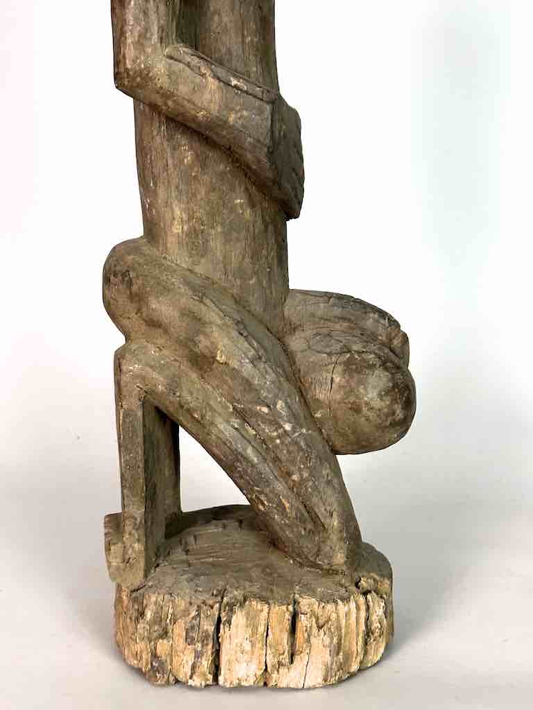 Vintage Bamana Exaggerated Genitalia Male Statue - Mali