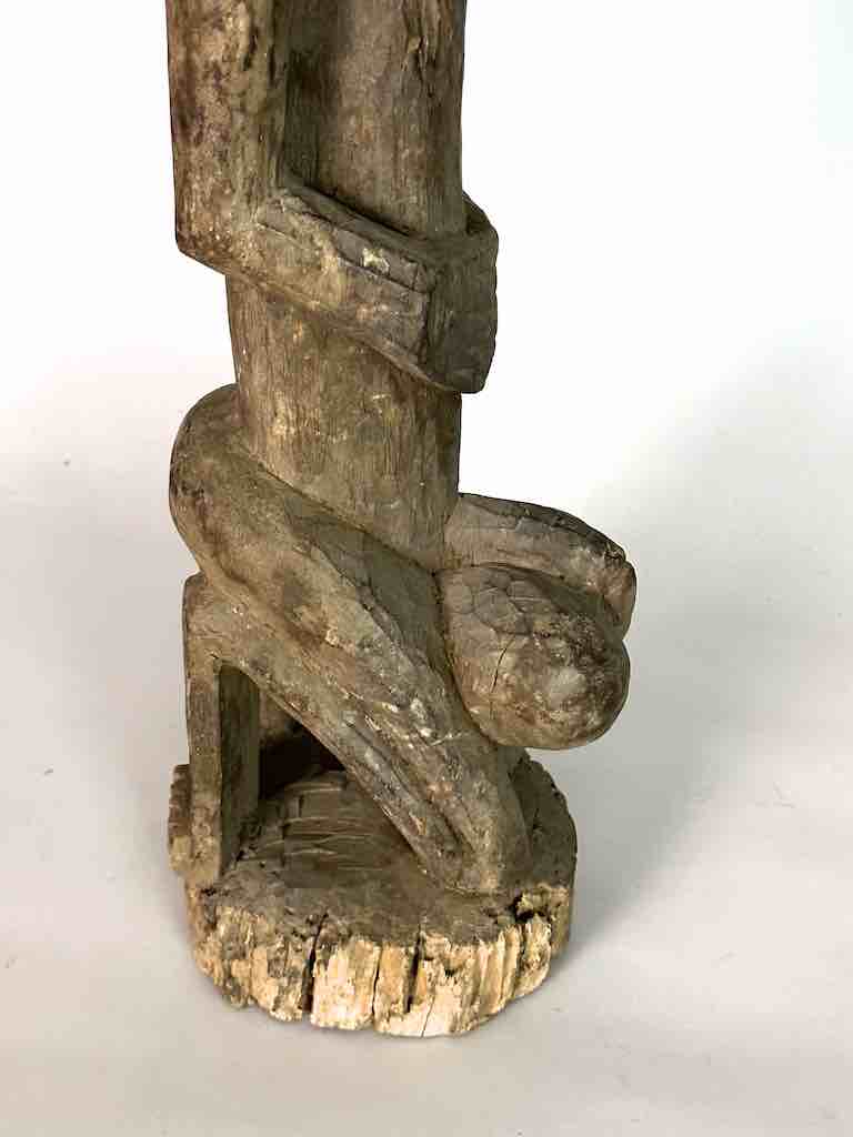 Vintage Bamana Exaggerated Genitalia Male Statue - Mali