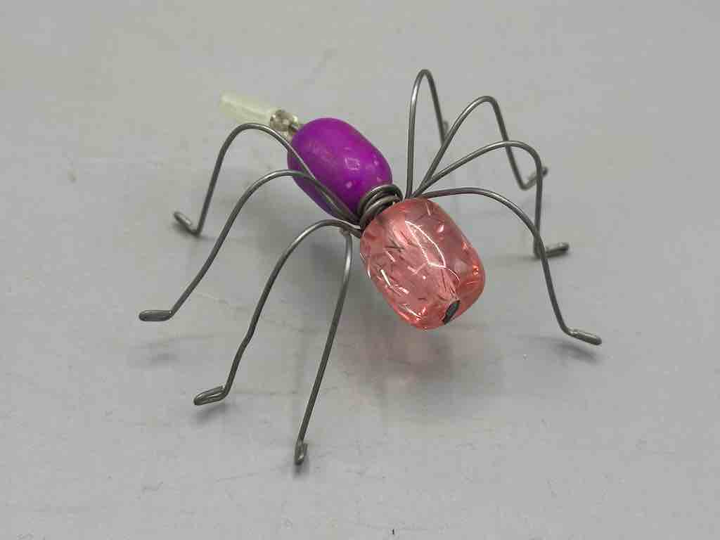 Beaded Wire Decor African Small Grape Head Spider Insect