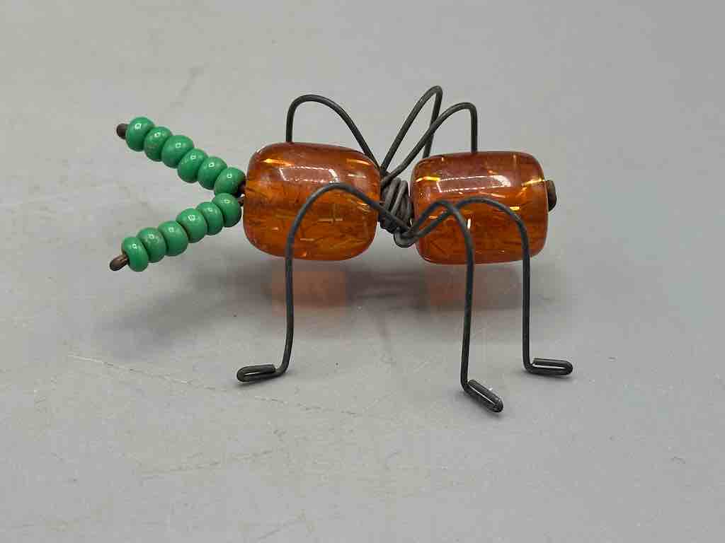 Beaded Wire Decor African Small Amber Ant Insect