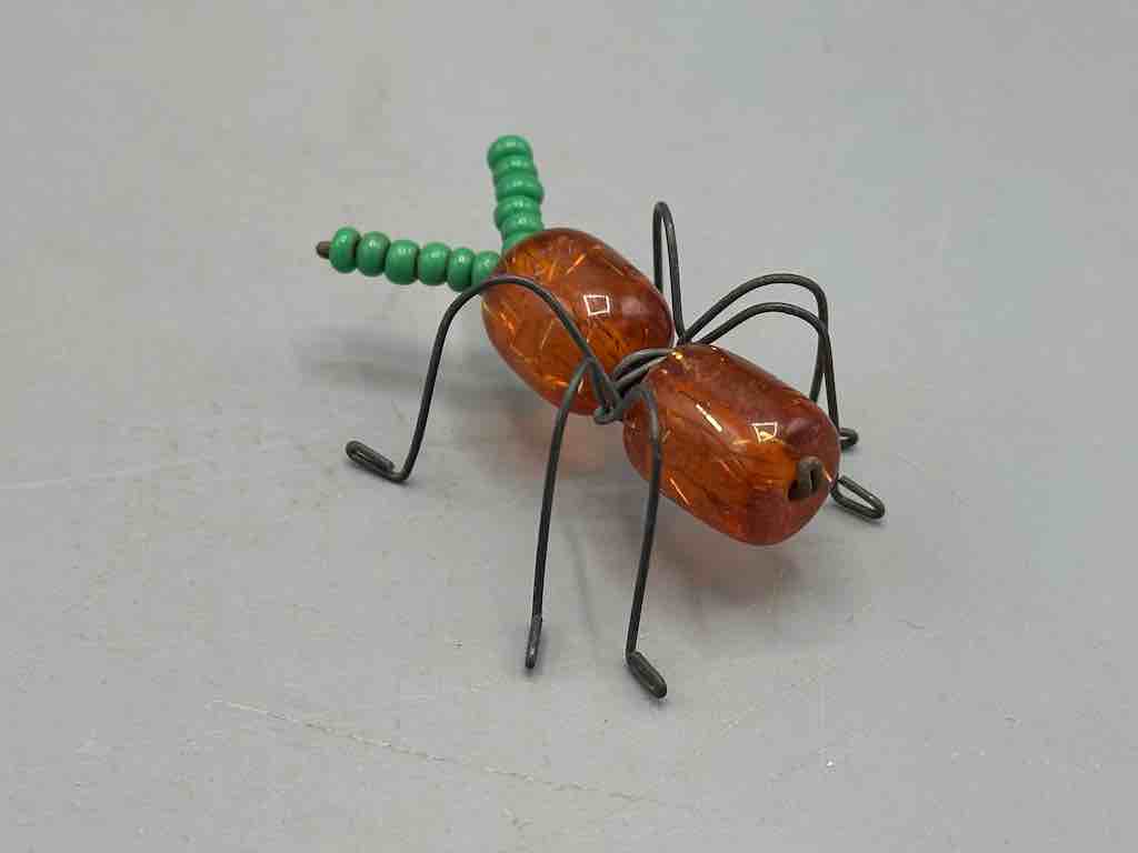 Beaded Wire Decor African Small Amber Ant Insect