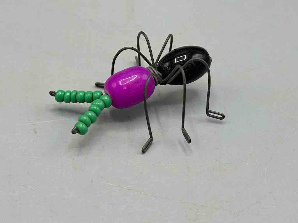 Beaded Wire Decor African Small Grape Head Ant Insect