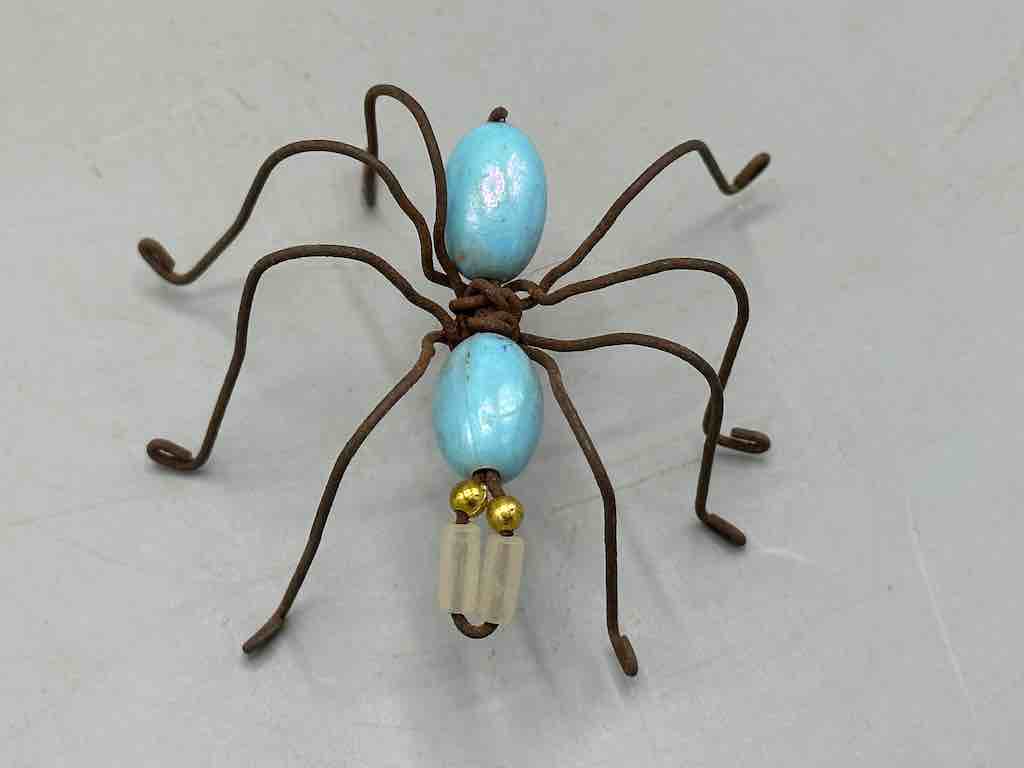 Beaded Wire Decor African Small Pastel Spider Insect