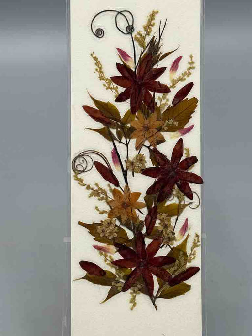 Handmade Pressed Dried Real Flower 1-sided bookmark - Floral Array