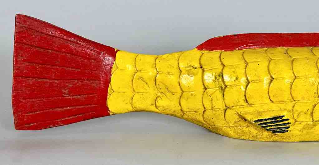 Medium Size Bozo Yellow Fish Puppet Sculpture | 20"