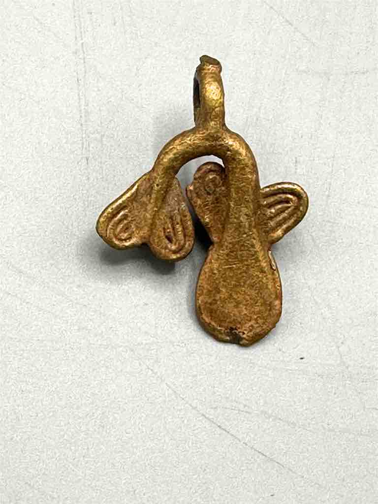 Half Dozen African Brass Mudfish Pendant - right oriented tail - Ghana