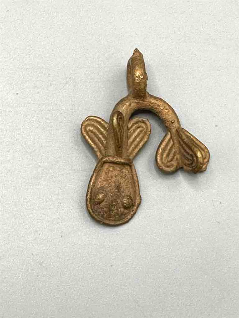 Half Dozen African Brass Mudfish Pendant - right oriented tail - Ghana