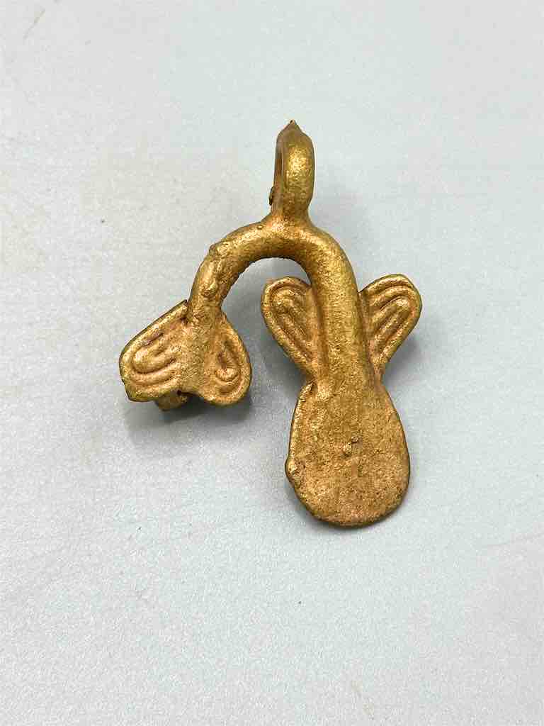 Half Dozen African Brass Mudfish Pendant - right oriented tail - Ghana