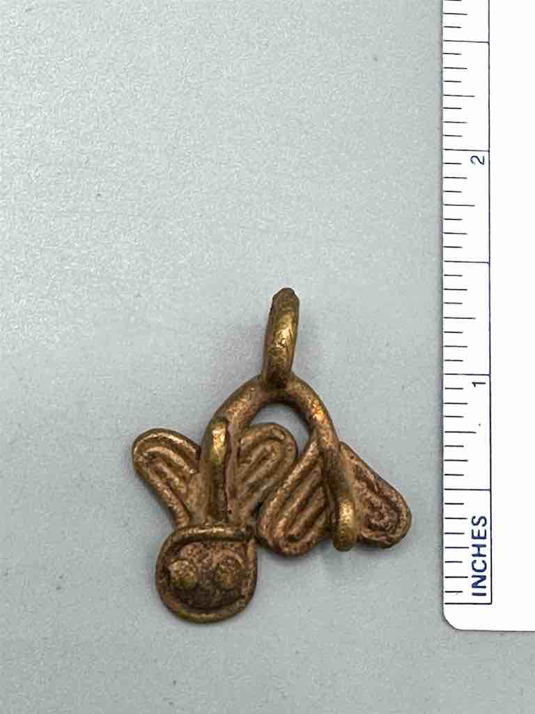 Half Dozen African Brass Mudfish Pendant - right oriented tail - Ghana