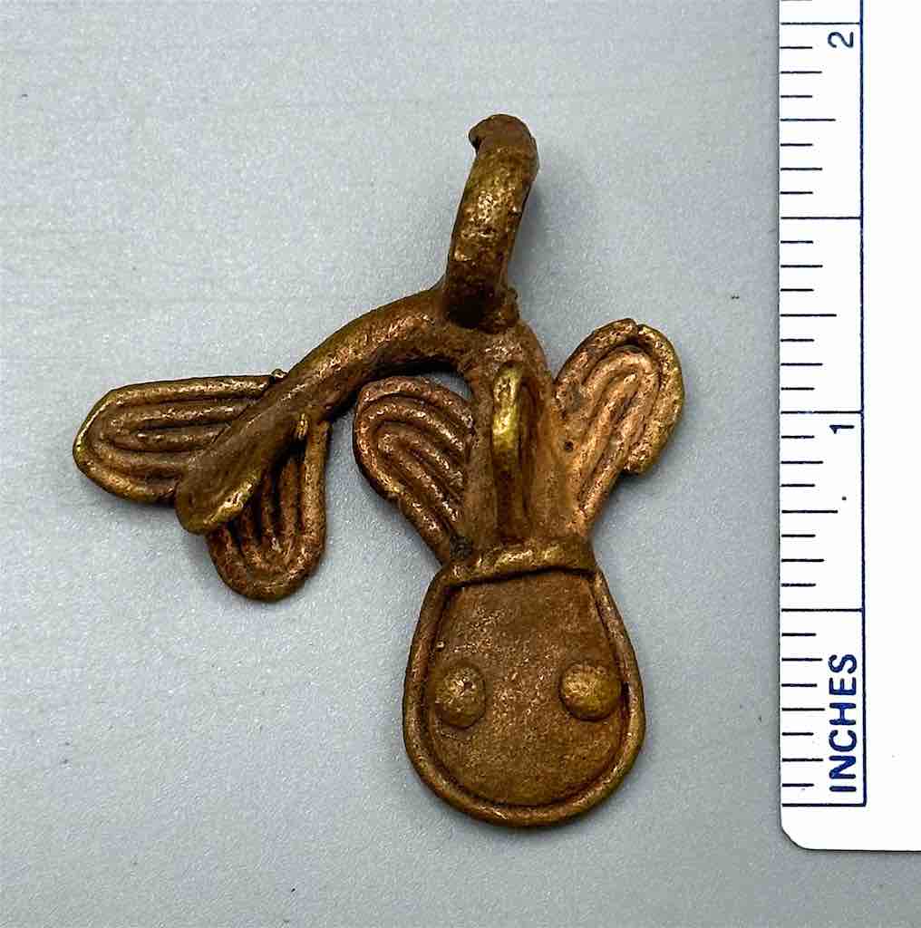 Half Dozen African Brass Mudfish Pendant - left oriented tail - Ghana