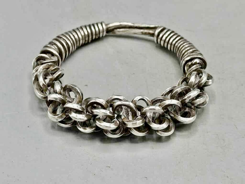 Hand-forged Silver Chain Bracelet Tibet/Southwest China - late 20th Century