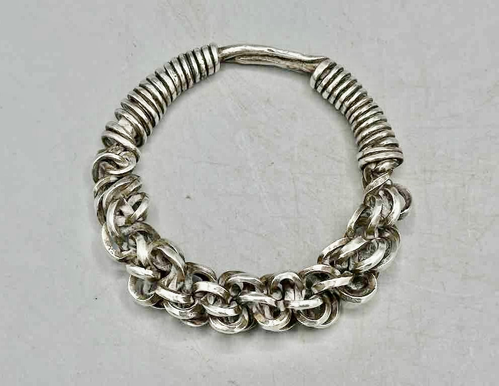 Hand-forged Silver Chain Bracelet Tibet/Southwest China - late 20th Century