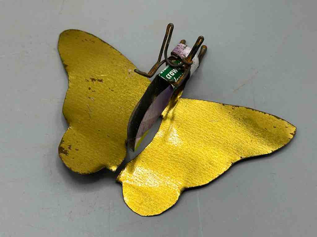 Recycled Metal Decor African Butterfly Insect