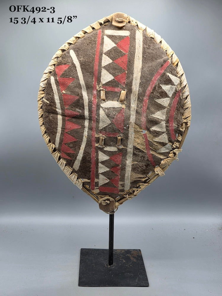 Maasai Shield Distressed, on Stand - Kenya