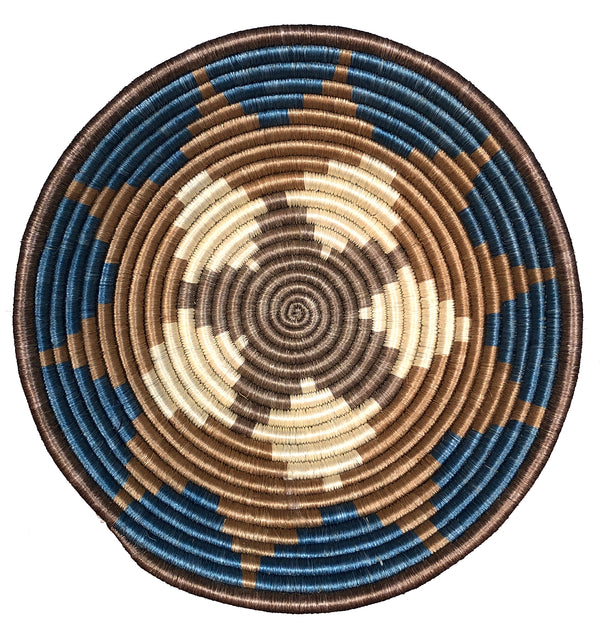 Table Basket | Coil Basket | Wall Basket | Wall Art | Fruit Bowl | Decor Basket | Patterned Handwoven African Sisal Basket | Small ~12"