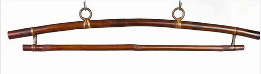 Full Size Bamboo Textile Hangers - Double Loop Style - 79" Interior Width