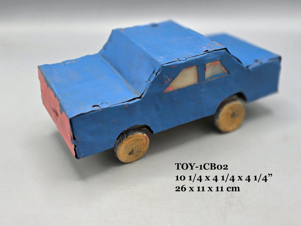 African Recycled Metal Can Blue Painted Toy Car - Burkina Faso