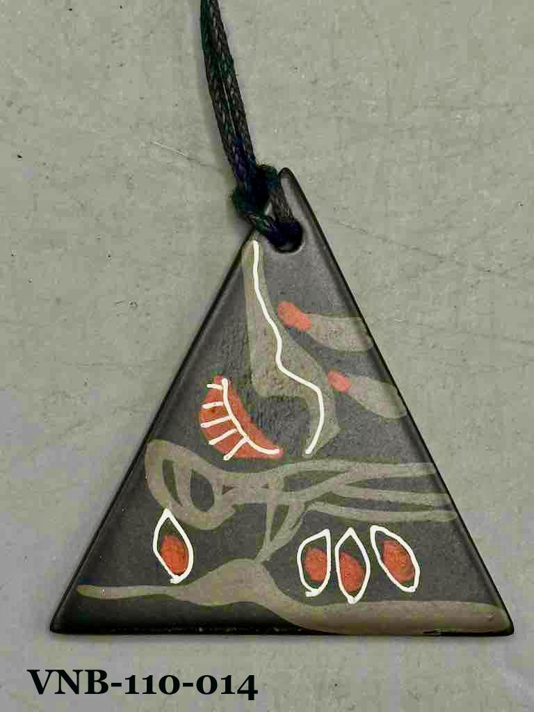 Lightweight Artist Hand-painted Square Pendant Necklace - Viet Nam