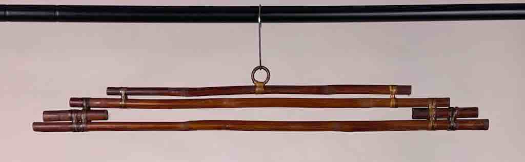 Bamboo Textile Hanger for 16" Wide Tapestry - Step End Style