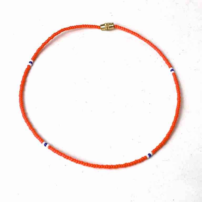 Single strand, single color tiny bead anklet