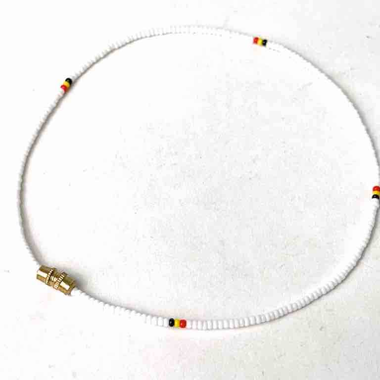 Single strand, single color tiny bead anklet